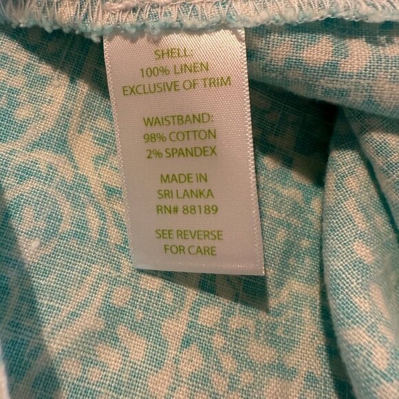 Lilly Pulitzer Hayden Skirt XL Shorely Blue Ice Cake NWT Linen - Picture 5 of 10